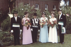1968! König Josef Kisters mit seiner Königin Elisabeth und seinem Gefolge Franz und Tilde Kalscheur sowie Fritz und Liselotte Rösen!