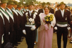 1970! König Heinrich Dirks mit seiner Königin Maria und seinem Gefolge Heinrich und Käthe Hegmann sowie Hans und Gertrud Engelskirchen!
