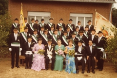 1977! König Johann Zmyslony mit seiner Königin Käthe und seinem Gefolge Heinrich und Käthe Hegmann sowie Johann und Elli Becker!