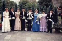1982! König Herbert Kallweit mit seiner Königin Minchen und seinem Gefolge v. l. Erwin und Käthe Willemsen, Gerhard und Josefine Hawix und Karl und Irmgard Tenhagen!