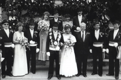 1983! König Ernst Stiel mit seiner Königin Heidi und seinem Gefolge Jürgen und Heidi Zimmermann, Josef und Wanda Ingendoh sowie Heinrich und Käthe Hegmann!